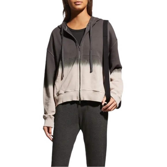 ATM Anthony Thomas Melillo Dip Dye Hoodie Full Zip Sweatshirt - Picture 1 of 10